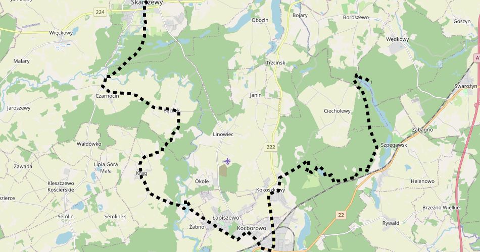 Mapa trasySzlak Joannitów (szlak rowerowy czarny)